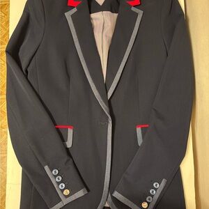 Tommy Hilfiger Navy Blue Blazer with Red and Gray Trim